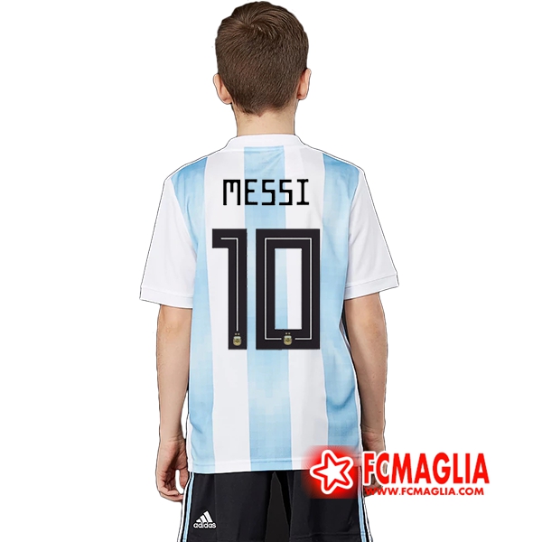 Maglia calcio Argentina Bambino (Messi 10) Prima 18/19