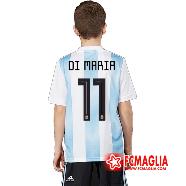 Maglia calcio Argentina Bambino (Di Maria 11) Prima 18/19