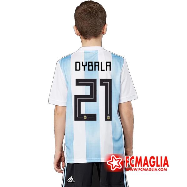 Maglia calcio Argentina Bambino (DYBALA 21) Prima 18/19
