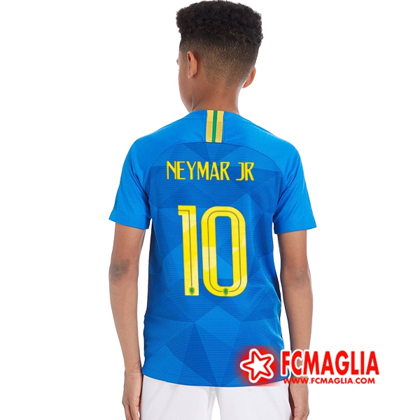 Maglia calcio Brasile Bambino (Neymar Jr 10) Seconda 18/19