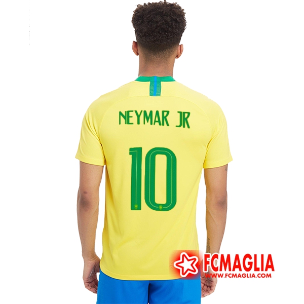 Prima Maglia Brasile (Neymar Jr 10) Calcio 2018 2019