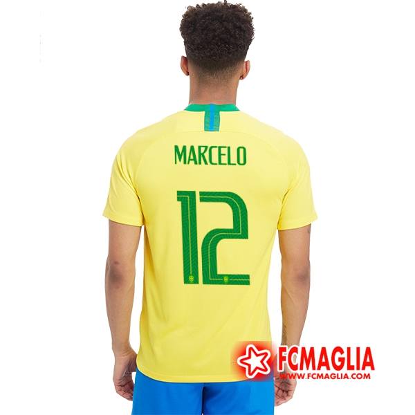 Prima Maglia Brasile (MARCELO 12) Calcio 2018 2019