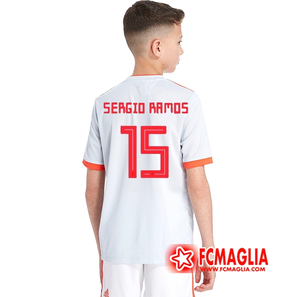 Maglia calcio Spagna Bambino (Ramos 15) Seconda 18/19