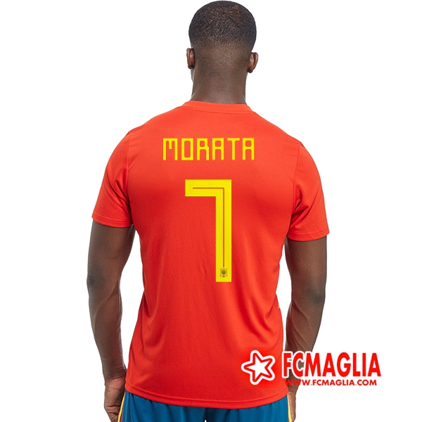 Prima Maglia Spagna (MORATA 7) Calcio 2018 2019