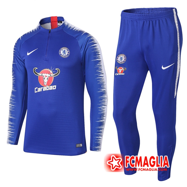 Tuta Allenamento FC Chelsea Blu 18/19 - Felpa + Pantaloni