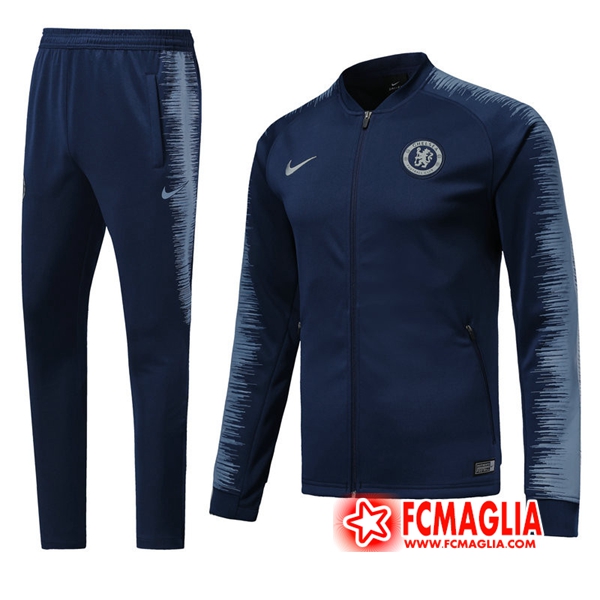 Tuta Allenamento FC Chelsea Blu scuro 18/19 - Giacca + Pantaloni