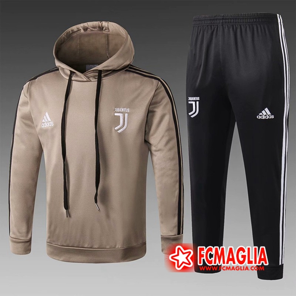 Tuta Allenamento Juventus Bambino Giallo 2018/19 - Felpa con Cappuccio +  Pantaloni