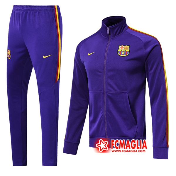 Nuovi Tuta Allenamento FC Barcellona Porpora 2019 20 Giacca