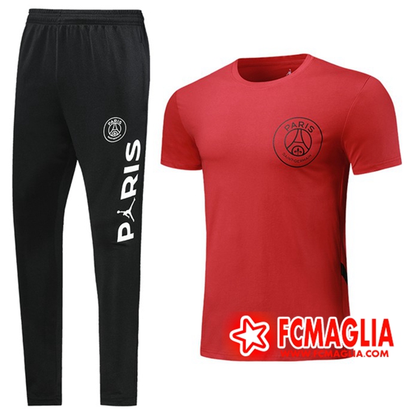 Kit Maglia Allenamento PSG Jordan + Pantaloni Rosso 19/20
