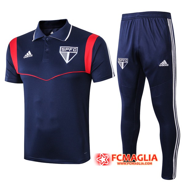 Kit Maglia Polo Sao Paulo FC + Pantaloni Blu Scuro 19/20