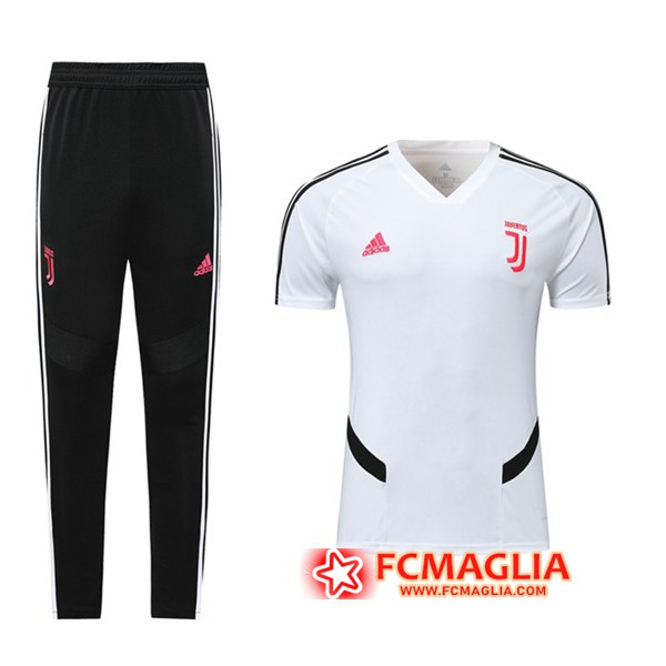 Kit Maglia Allenamento Juventus + Pantaloni Bianco 19/20