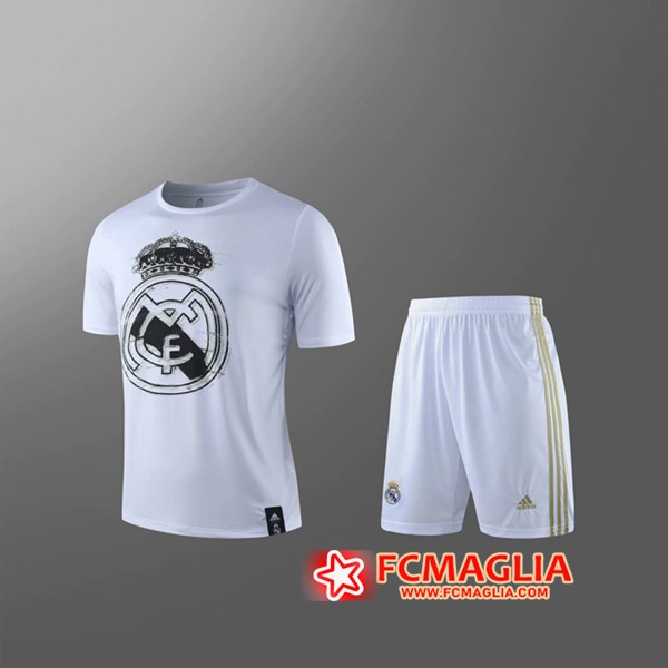 Kit Maglia Real Madrid + Shorts Bambino Bianco 19/20