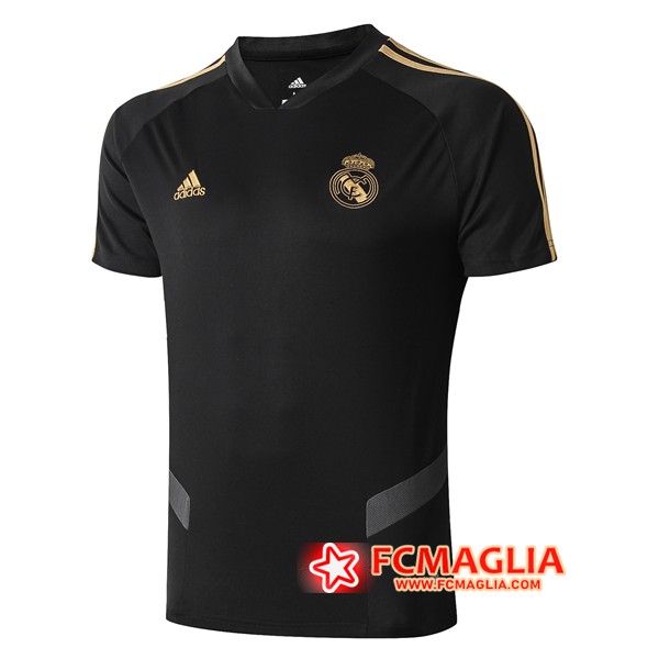 T Shirt Allenamento Real Madrid Nero/Grigio 19/20