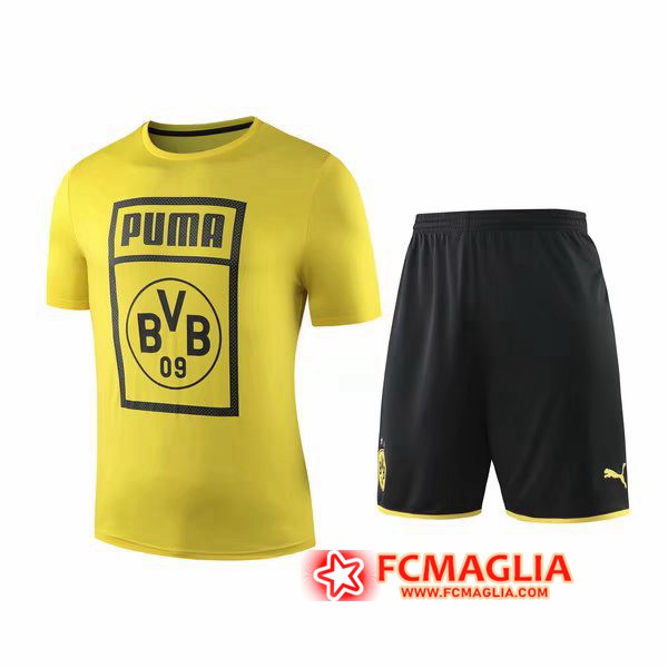 Kit Maglia Allenamento Dortmund BVB + Shorts Giallo 19/20
