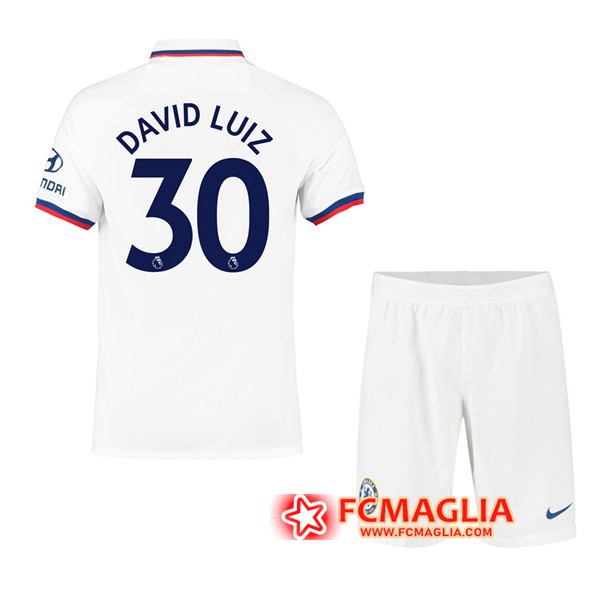 Maglia Calcio FC Chelsea (David Luiz 30) Bambino Seconda 19/20
