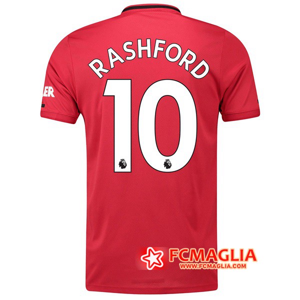Maglia Calcio Manchester United (Rashford 10) Prima 19/20