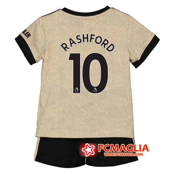 Maglia Calcio Manchester United (Rashford 10) Bambino Seconda 19/20