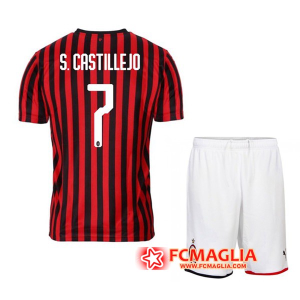 Maglia Calcio Milan AC (S.CASTILLEJO 7) Bambino Prima 19/20