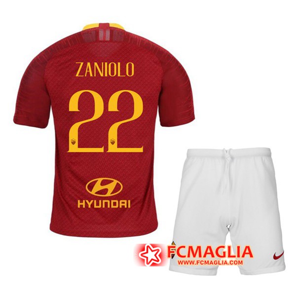 Maglia Calcio AS Roma (ZANIOLO 22) Bambino Prima 19/20