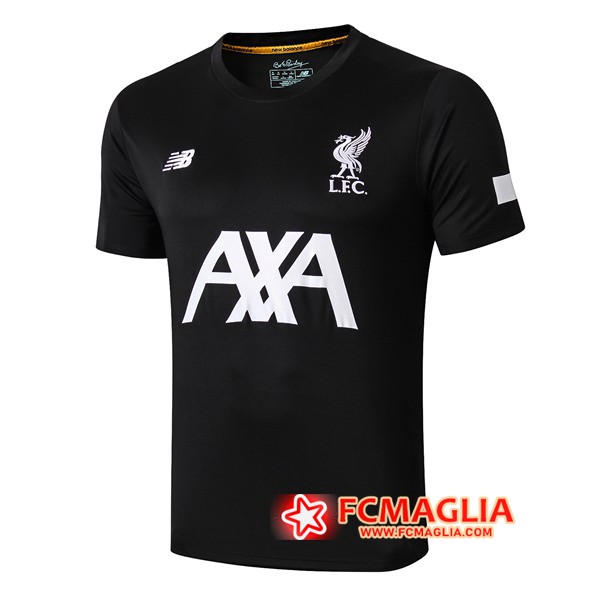 T Shirt Allenamento FC Liverpool AXA Nero 19/20