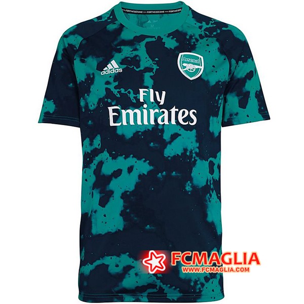 T Shirt Allenamento Arsenal Nero Verde 19/20