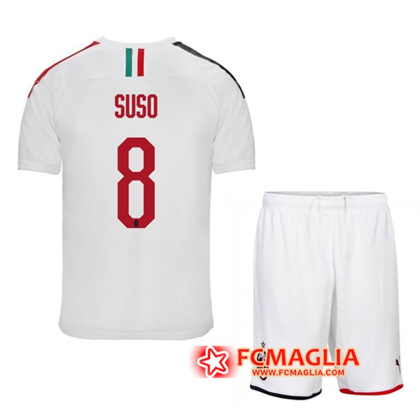 Maglia Calcio Milan AC (SUSO 8) Bambino Seconda 19/20