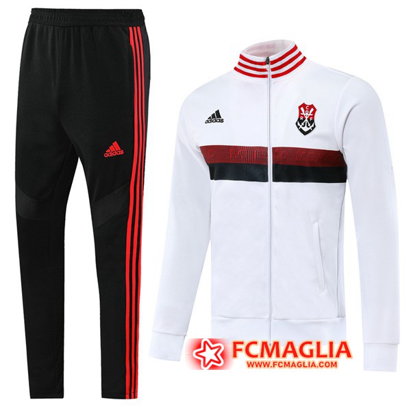 Tuta Allenamento Flamengo Bianco 19/20 Giacca + Pantaloni