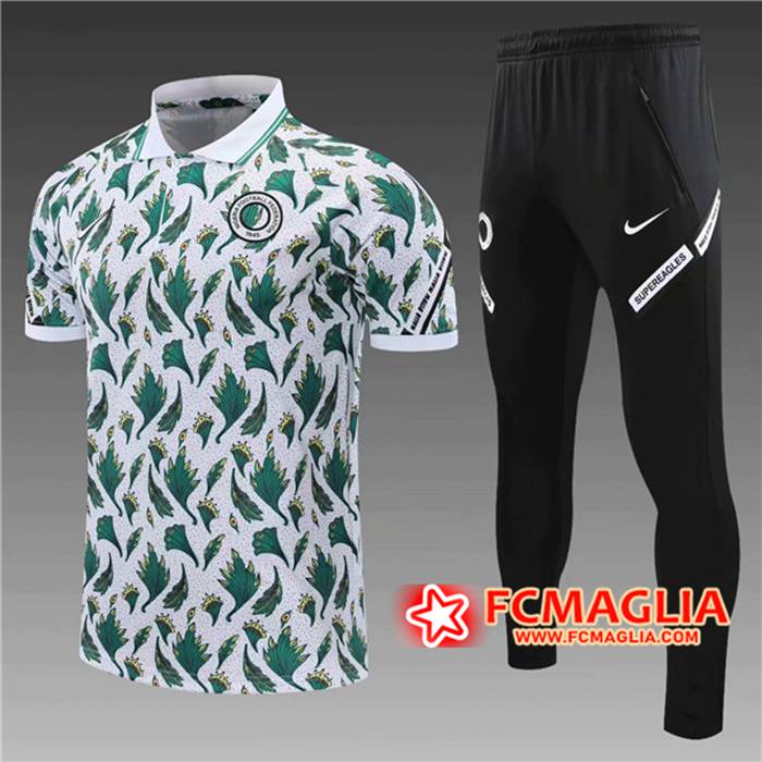 Kit Maglia Polo Nigeria + Pantaloni Bianca/Blu 2020/2021