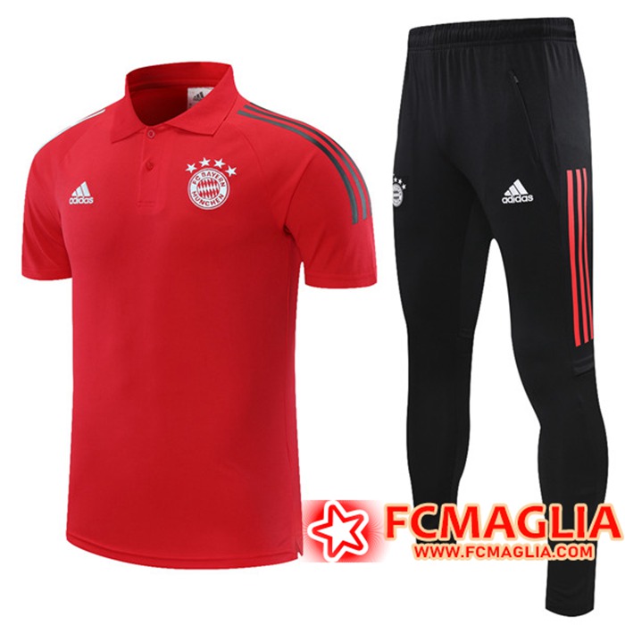 Kit Maglia Polo Bayern Monaco Pantaloni Nero 2021/2022 Ufficiale