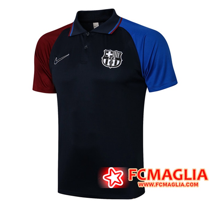 Maglia Polo FC Barcellona Nero/Blu 2021/2022