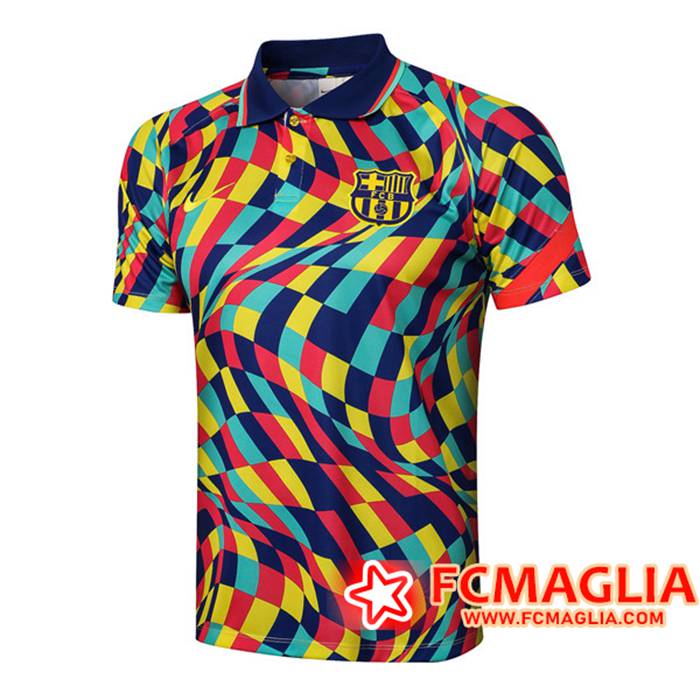 Maglia Polo FC Barcellona Giallo/Blu 2021/2022
