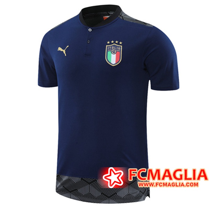 T Shirt Allenamento Italia Blu Navy 2021/2022