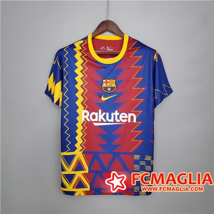 T Shirt Allenamento FC Barcellona Rosso/Blu 2021/2022 Replica