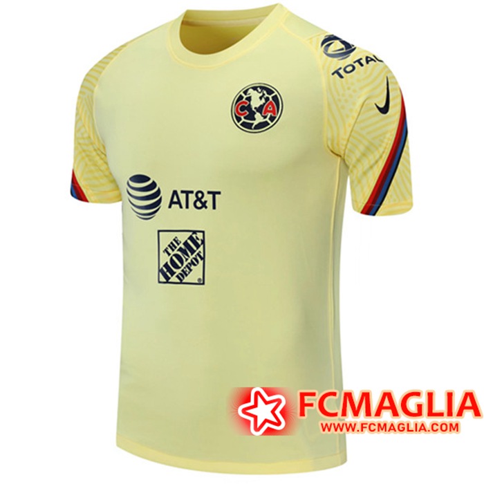 T Shirt Allenamento Club America Giallo 2021/2022