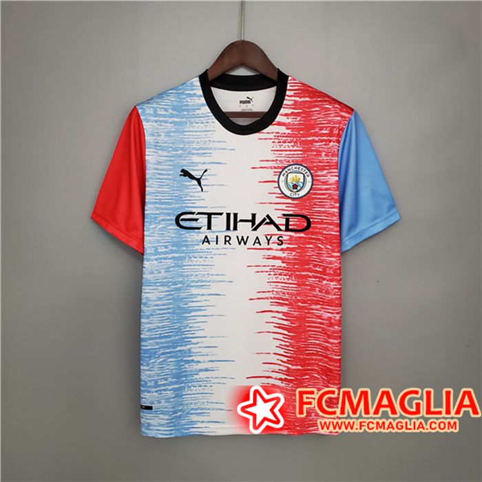 T Shirt Allenamento Manchester City Bianca/Blu/Rosa 2021/2022