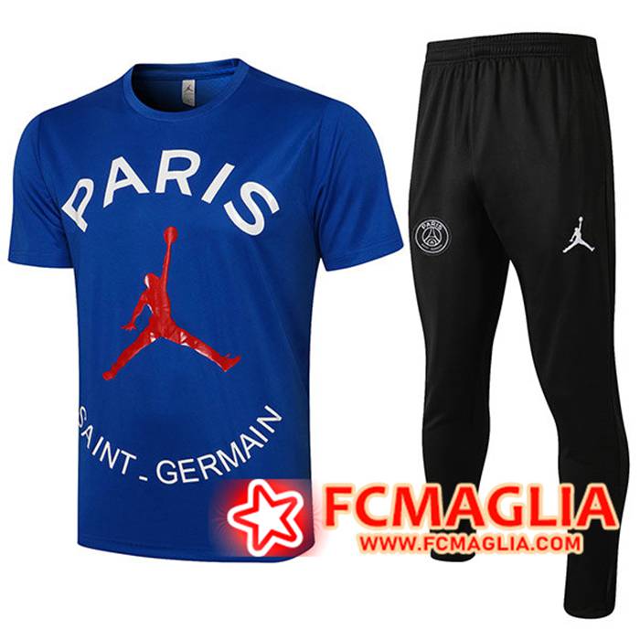 Kit Maglia Polo Jordan PSG + Pantaloni Blu 2021/2022