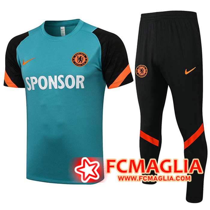 Kit Maglia Polo FC Chelsea + Pantaloni Verde 2021/2022