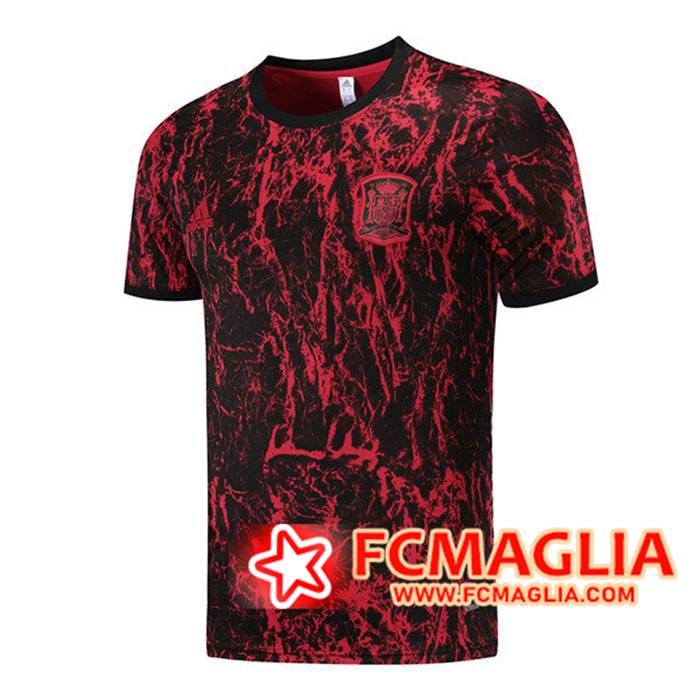 T Shirt Allenamento Spagna Rosso/Nero/Giallo 2021/2022