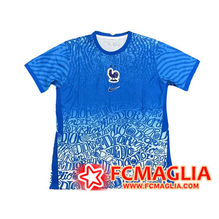 T Shirt Allenamento Francia Blu 2021/2022