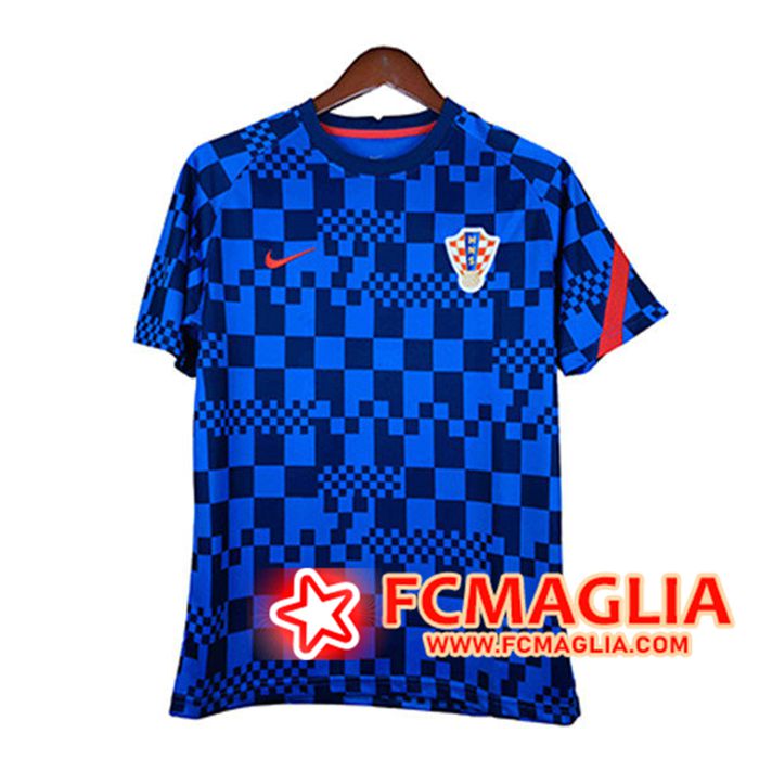 T Shirt Allenamento Croazia Blu 2021/2022