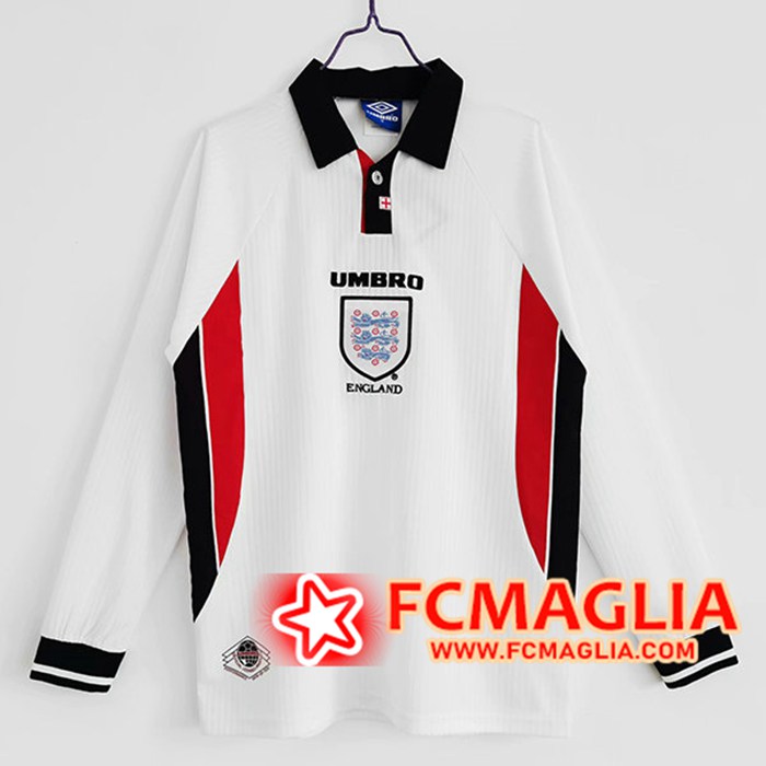 Maglie Calcio Inghilterra Retro Prima Manica Lunga 1998