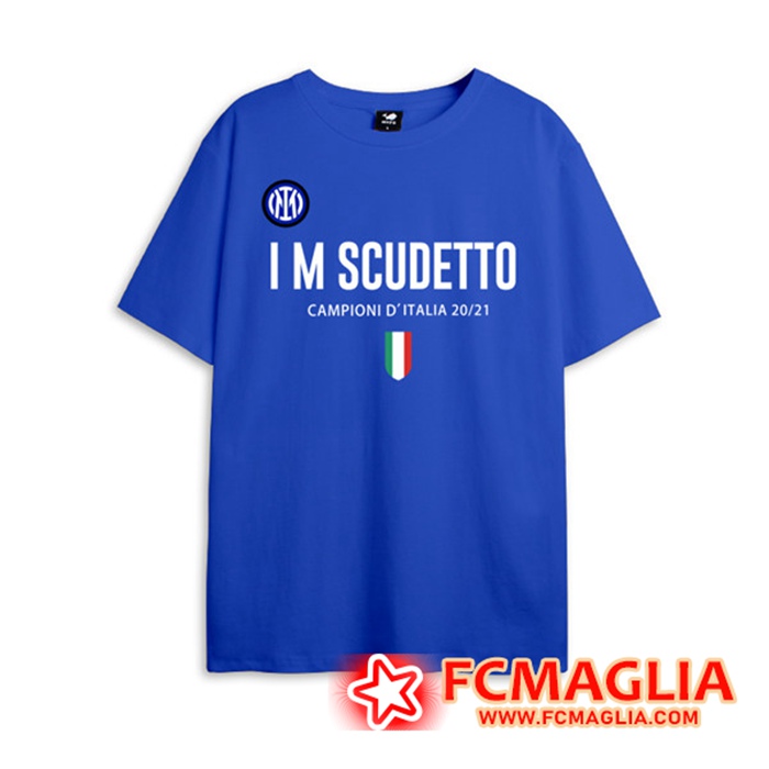 T Shirt Allenamento Inter Milan Scudetto Blu 2021