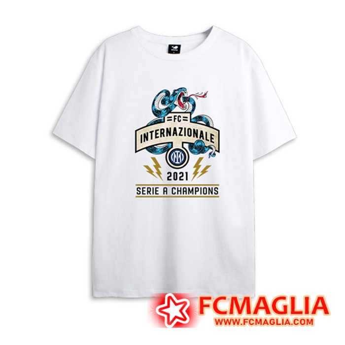 Le Nuove T Shirt Allenamento Inter Milan Serie A Champions Bianca ...