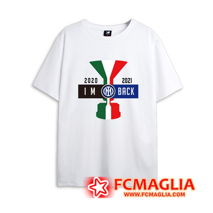 T Shirt Allenamento Inter IM Scudetto Bianca 2020/2021