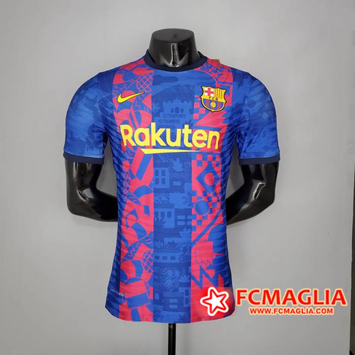 T Shirt Allenamento FC Barcellona Player Version Rosso/Blu 2021/2022