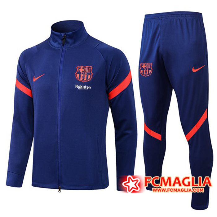 Tuta Calcio - Giacca FC Barcellona Blu Navy 2021/2022