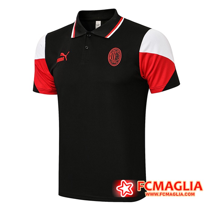 Maglia Polot AC Milan Nero/Rosso 2021/2022