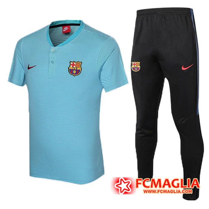 Nuove Kit Maglia Allenamento FC Barcellona Pantaloni Blu 2021 ...