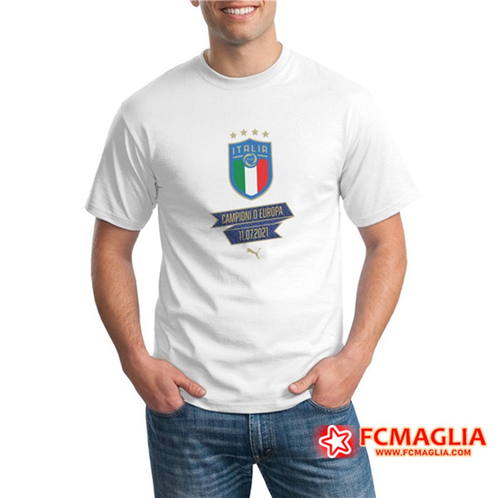 T-Shirts Italia UEFA Euro 2020 Champions Bianca - GXHTS05