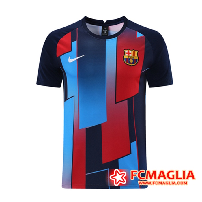 T Shirt Allenamento FC Barcelona Nero/Blu 2021/2022